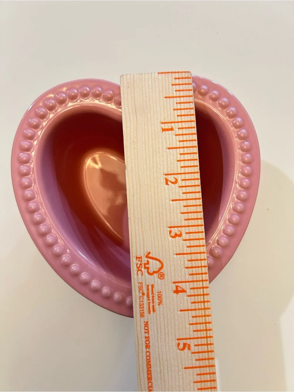 Chantal Small Pink Heart-Shaped Ceramic Bowl